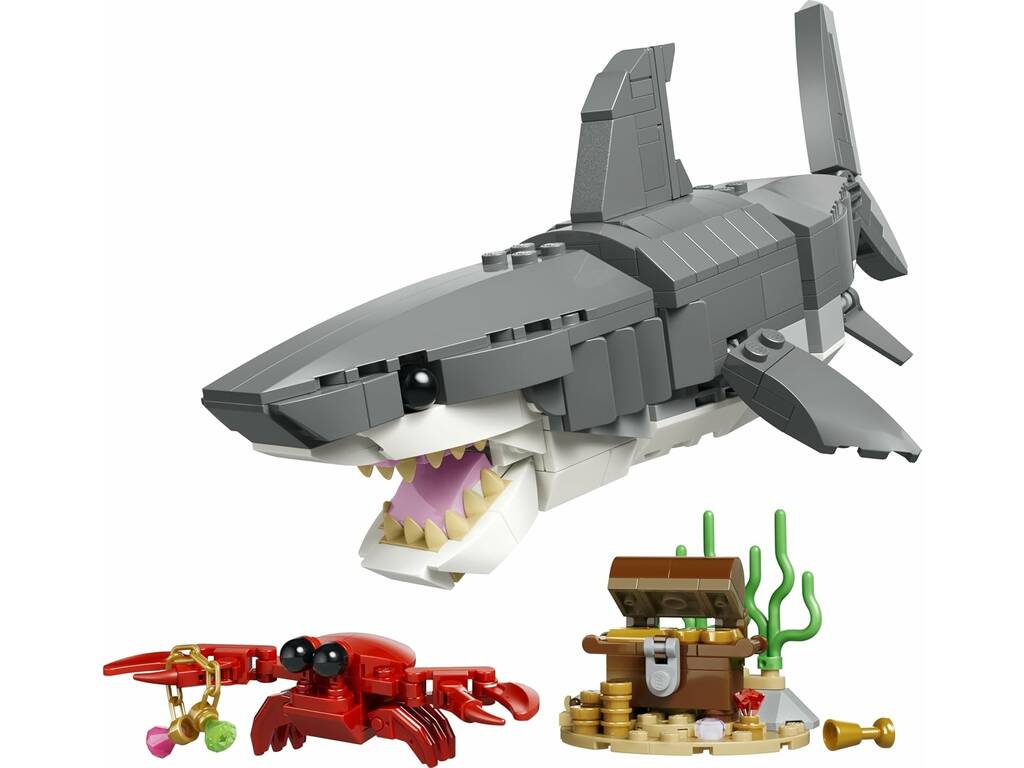 Lego Creator 3 in 1 Squalo feroce con scrigno del tesoro