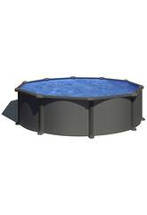 Piscina Redonda Aspeto Antracite 350 x 132 cm Gre KITPR358GY