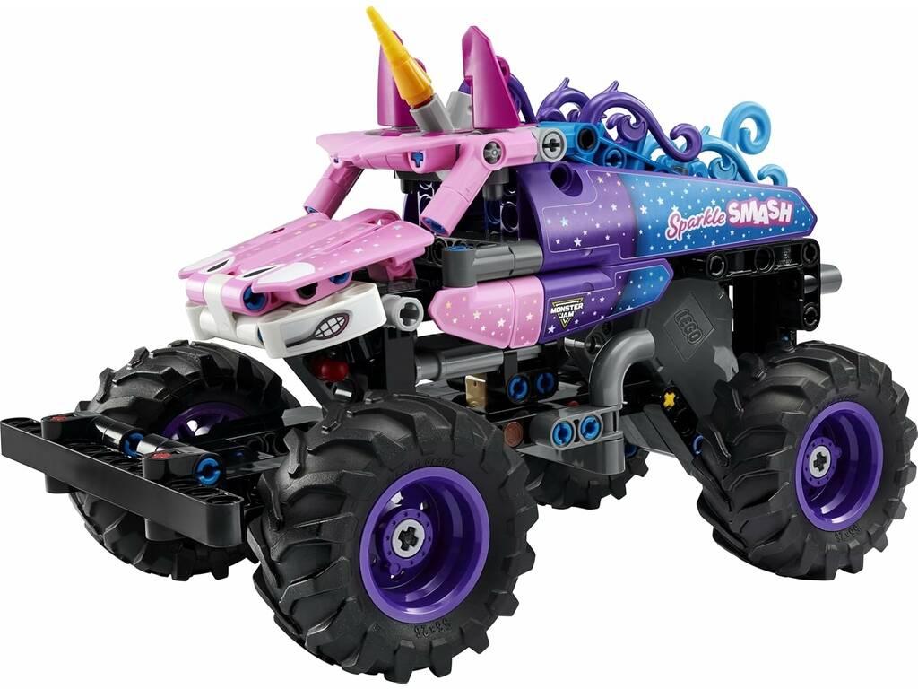 Lego Technic Monster Jam Sparkle Smash con motore a carica manuale