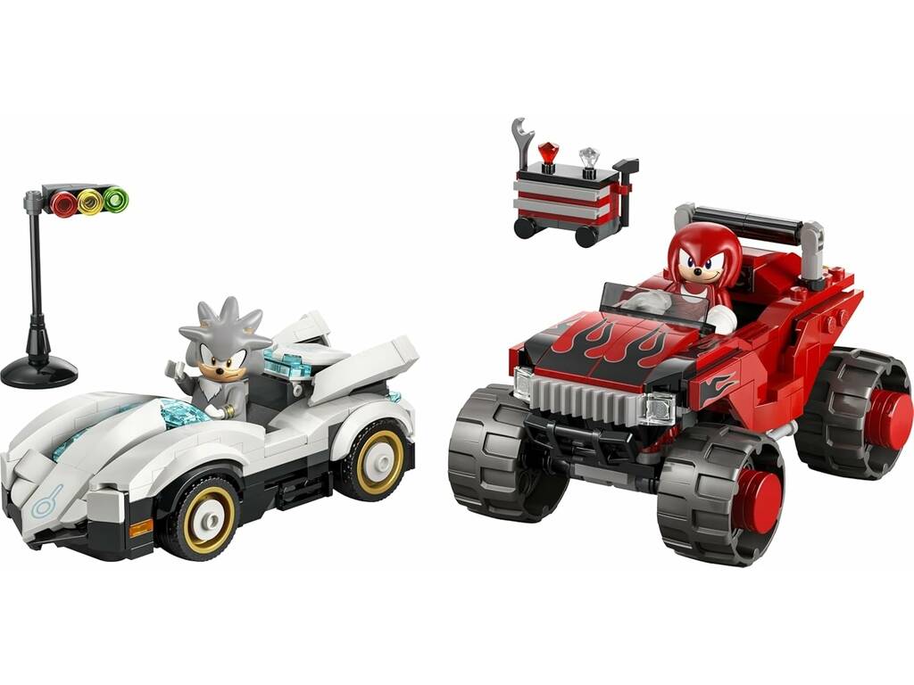 Lego Sonic Auto di Silver vs Monster Truck di Knuckles