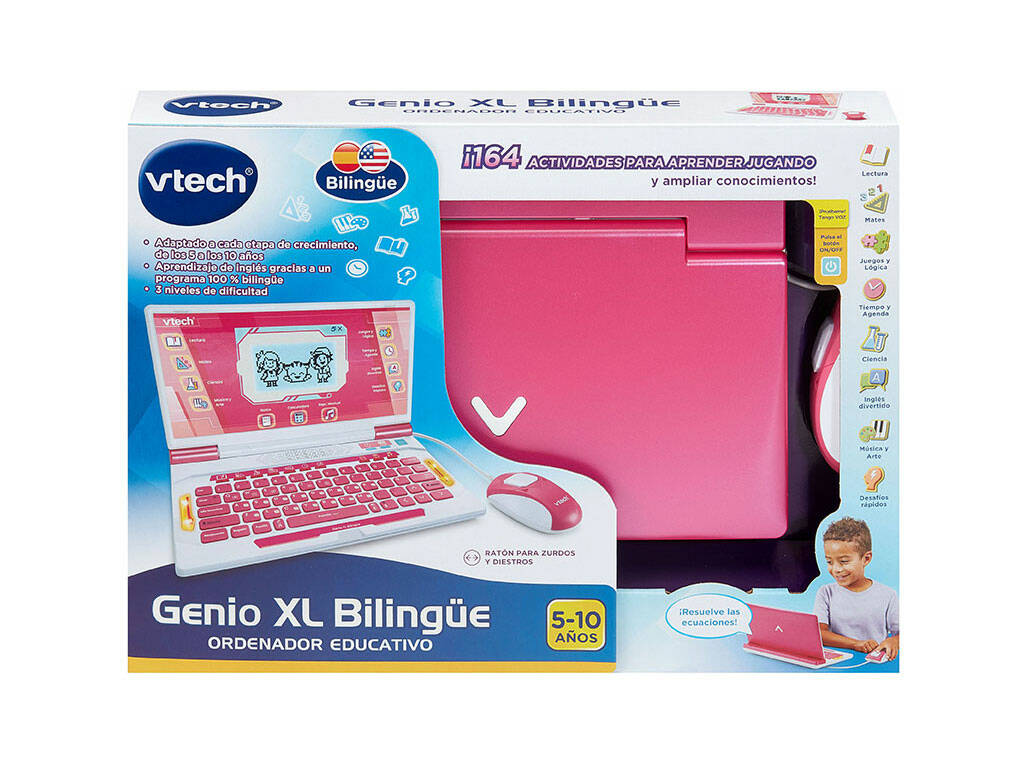 Ordinateur éducatif Genio XL bilingue rose