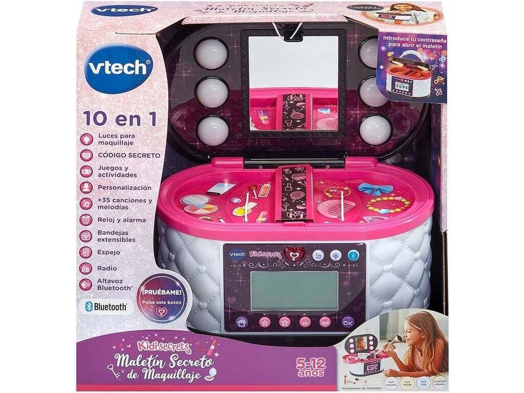 Kidisecrets Valigetta segreta per il trucco 10 in 1 Bianca