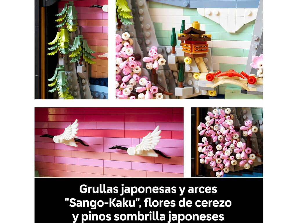 Lego Art Paysage japonais avec des cerisiers en fleurs