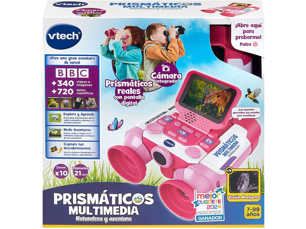 Binocolo multimediale Natura e Avventura Rosa