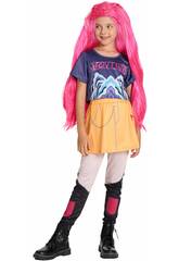 Déguisement Music Hunter Fille avec perruque rose taille M