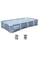 Piscina Desmontável Retangular Steel Pro 366x201x66 cm Bestway 56111
