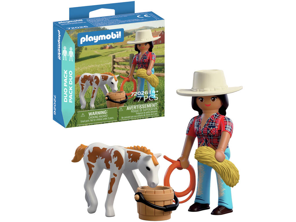 Playmobil Duopack Cavaleira com Cavalo