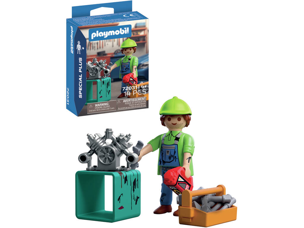 Playmobil Special Plus Figura Mecânico de Carros com Acessórios