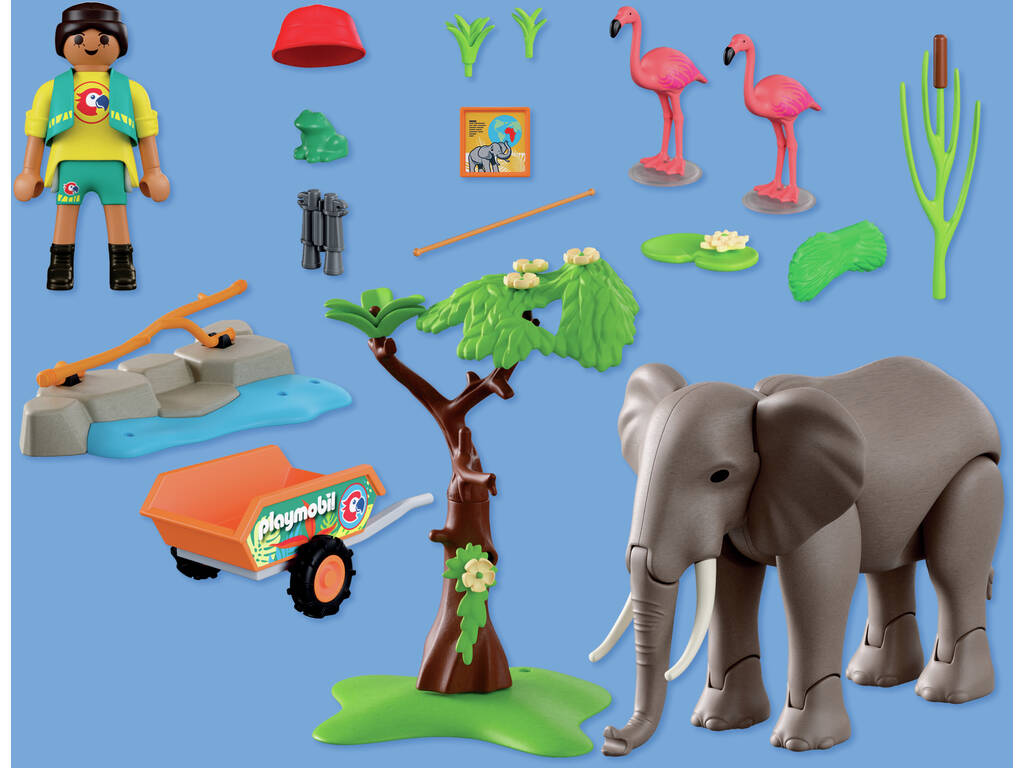 Playmobil Animals & Friends Elefante con Cuidador