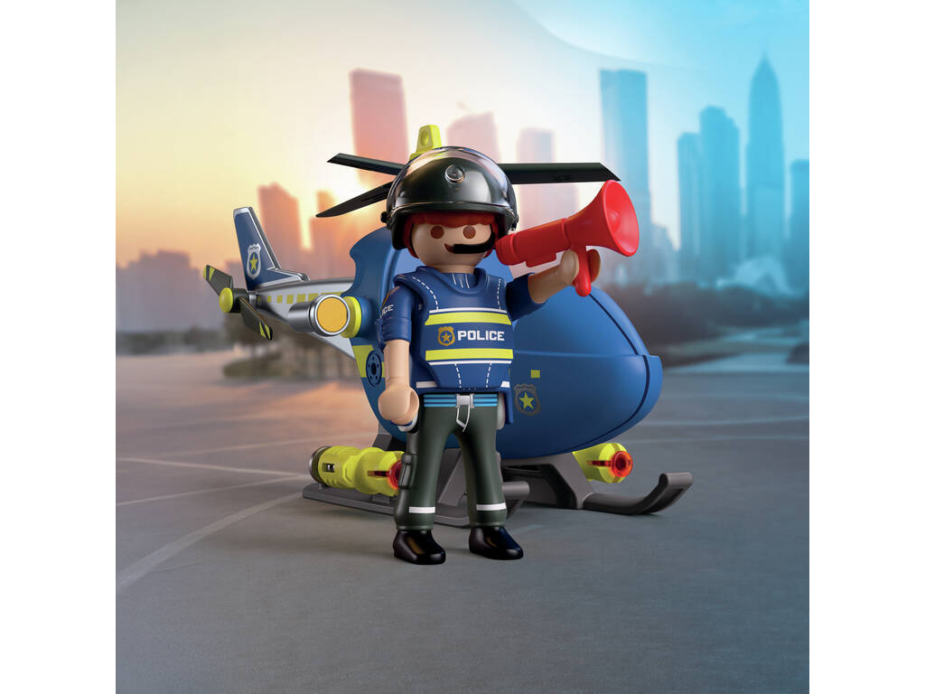Playmobil City Action Helicóptero de Policía con Radar