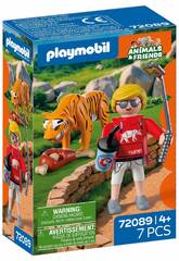Playmobil Animals & Friends Zoo: Tigre y Visitante