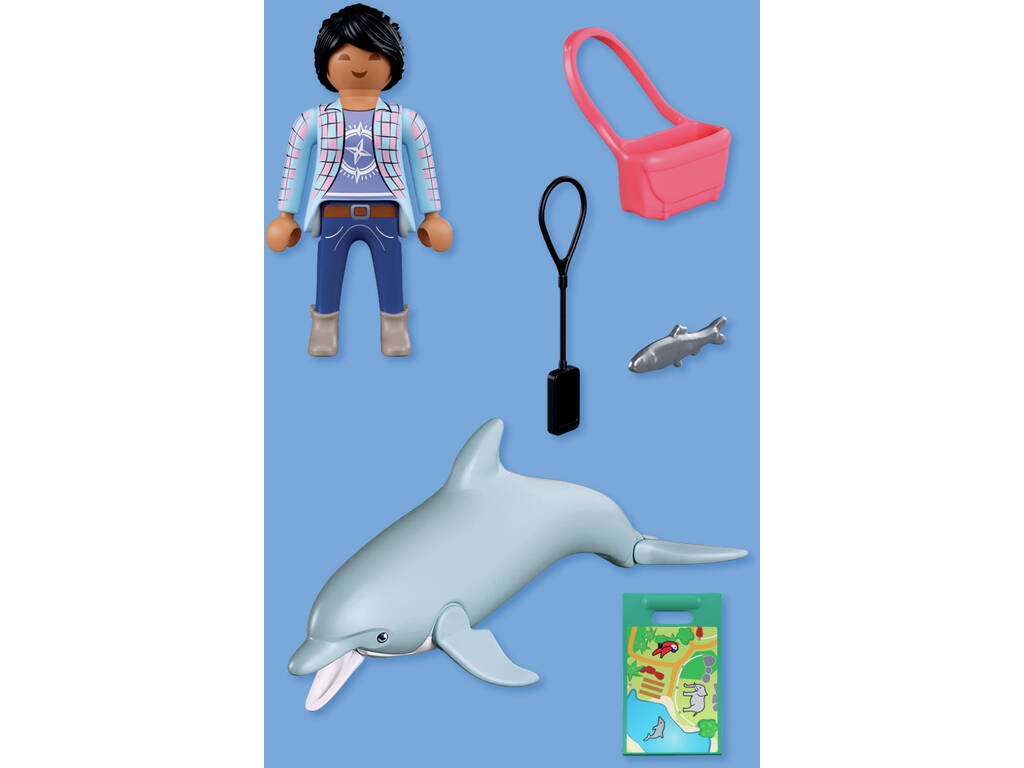 Playmobil Animals & Friends Zoo: Delfín y Visitante