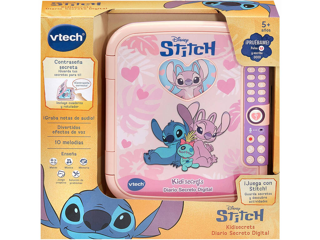 Disney Stitch Kidisecrets Diario Segreto Digitale Rosa