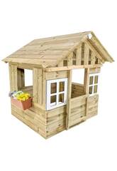 Casinha de Madeira Lollipop Natural de 135x130x136 cm Masgames MA800529