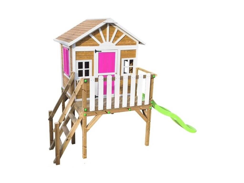 Maisonnette en bois Visby surélevée sur une plateforme de 90 cm, 258 x 200 x 315 cm Masgames MA809599X