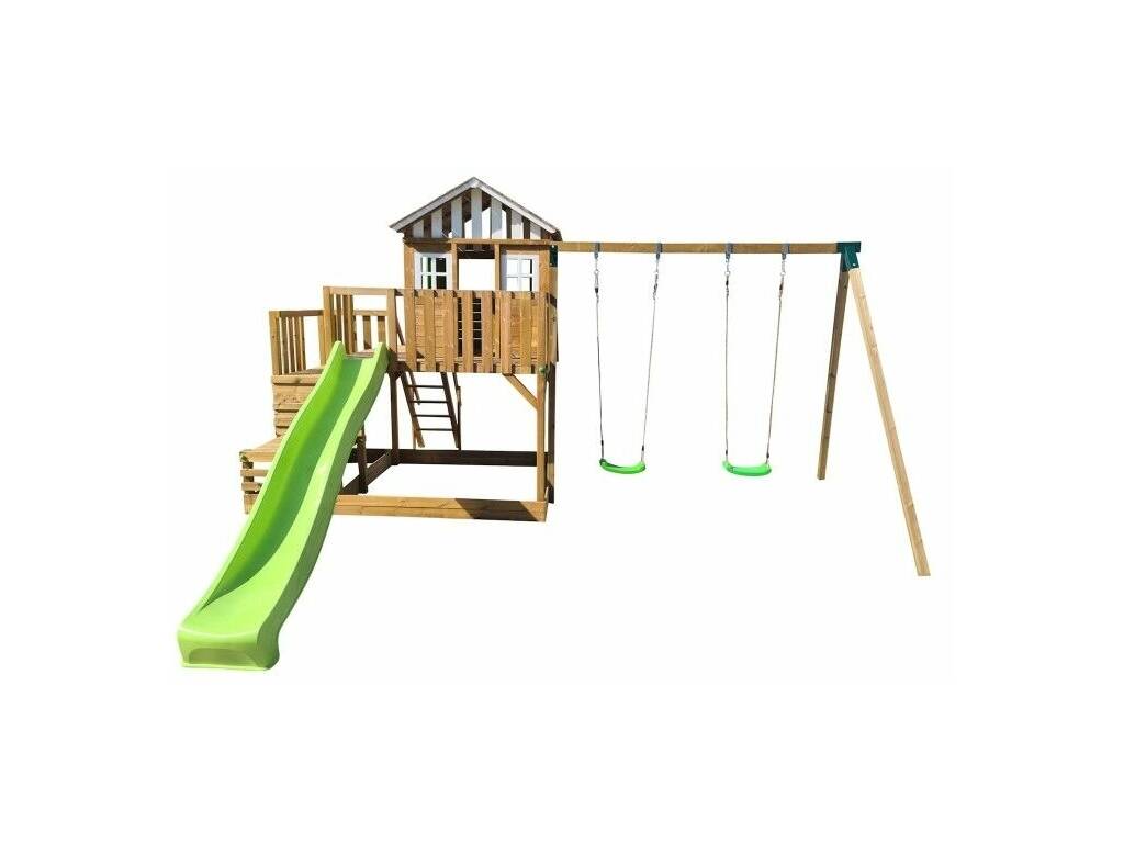 Parque Infantil Siracusa XL com Baloiço Duplo de 304x578x486,5 cm Masgames MA700442X