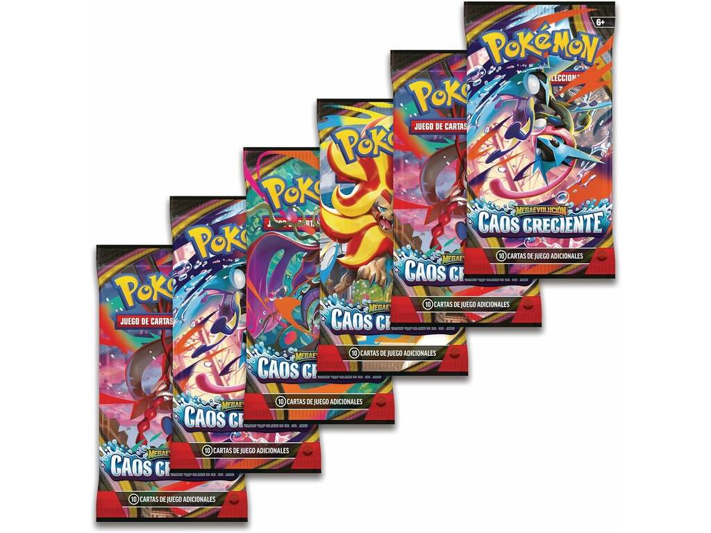Pokémon TCG Megaevolución Caos Creciente Lote de 6 Sobres