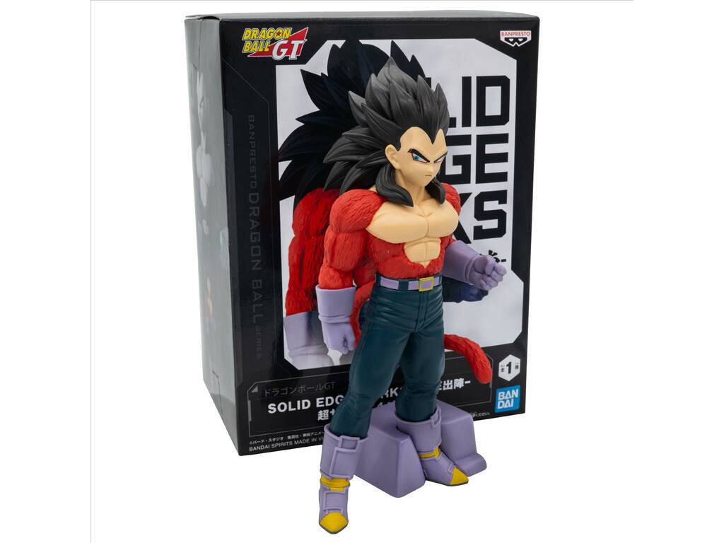 Dragon Ball GT Solid Edge Works Figura Super Saiyan 4 Vegeta da 20 cm