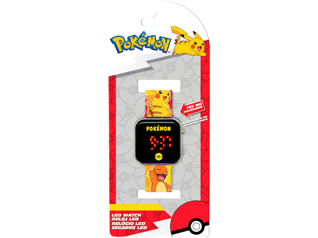 Pokémon Relógio LED Iniciais Kanto