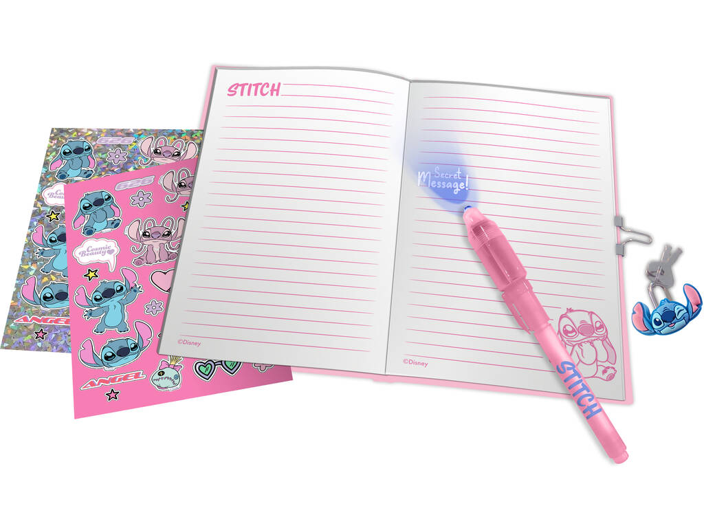 Disney Stitch Set Diário Secreto com Caneta Mágica e Autocolantes