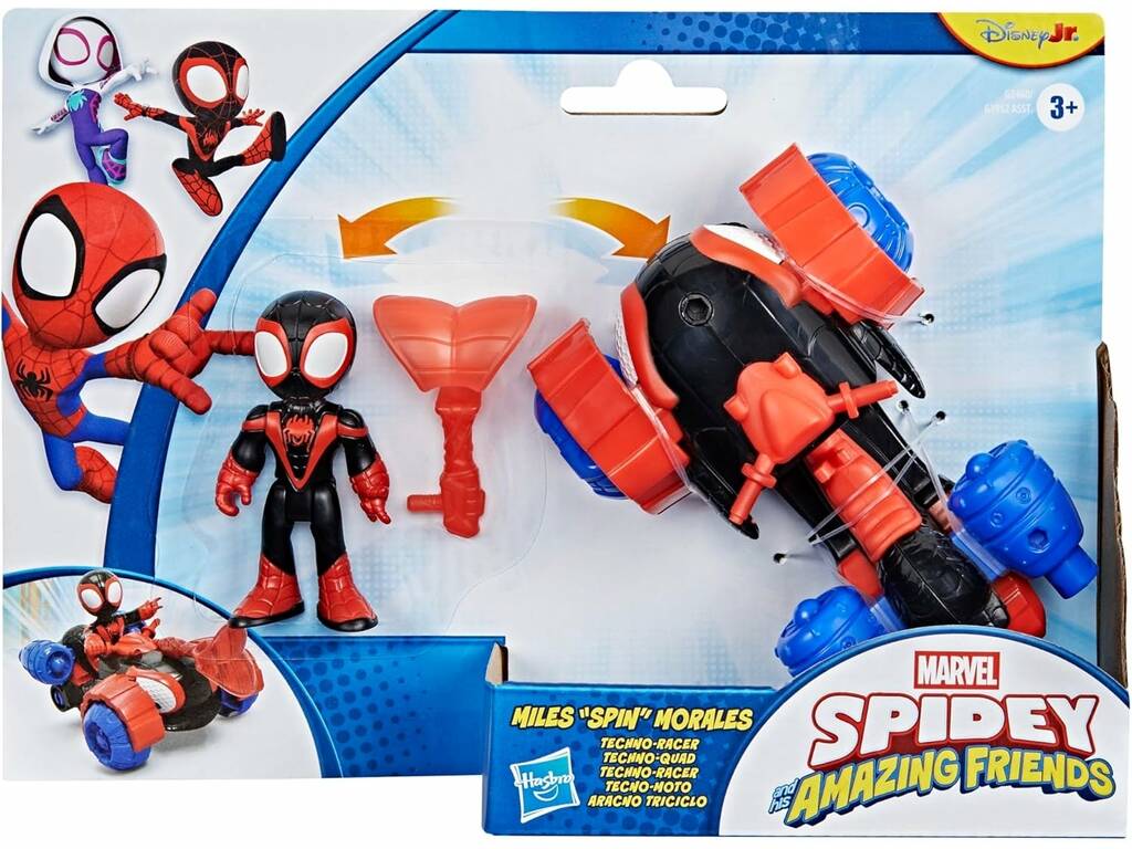 Spidey und sein Super-Team Techno-Motorrad-Set mit Figur Miles Spin Morales