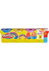PlayDoh Pack de 4 Botes con Plastilina Efecto Metálico