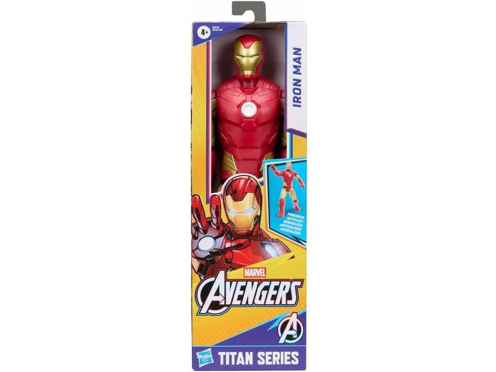 Marvel Avengers Titan Series Bewegliche Iron Man Figur 29 cm
