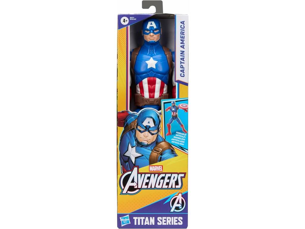 Marvel Avengers Titan Series Bewegliche Captain America Figur 29 cm
