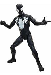 Marvel Spiderman Figura Articulada Titan Series Spiderman Traje Negro de 29 cm