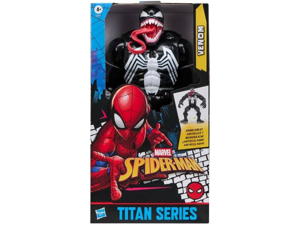Figurine articulée Marvel Spider-Man Titan Series Venom de 30 cm