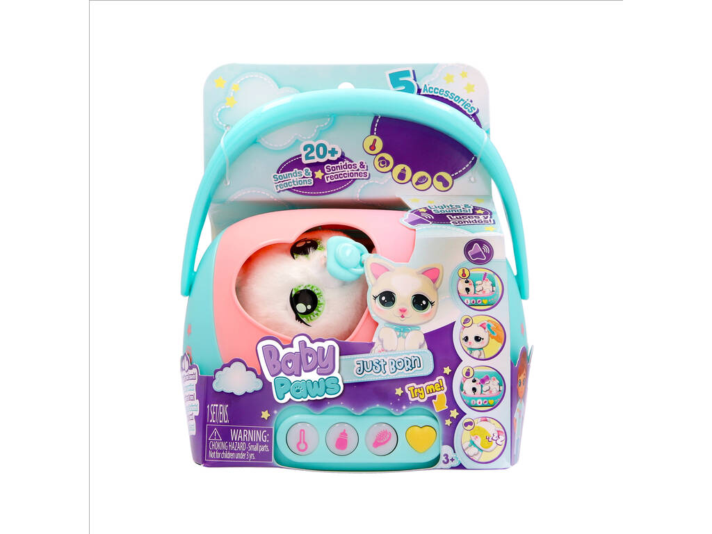 Baby Paws Just Born Chat interactif avec couveuse