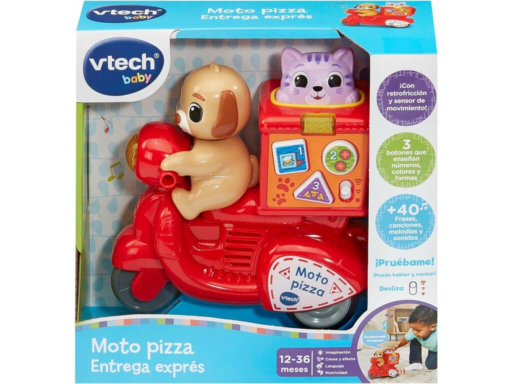 Moto Pizza Entrega Exprés con Luces y Sonidos