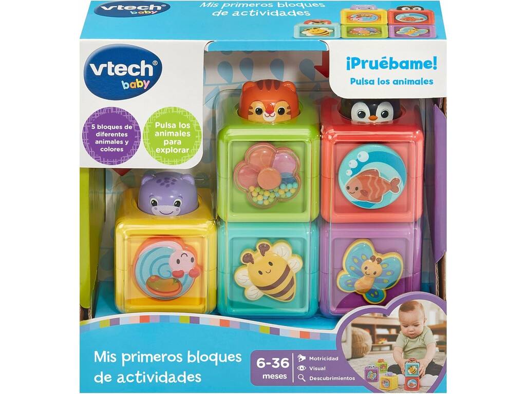 Mis Primeros Bloques de Actividades 5 Piezas con Animales
