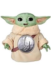 Star Wars The Mandalorian et Grogu Figurine Grogu en train de prendre son goûter, 17 cm