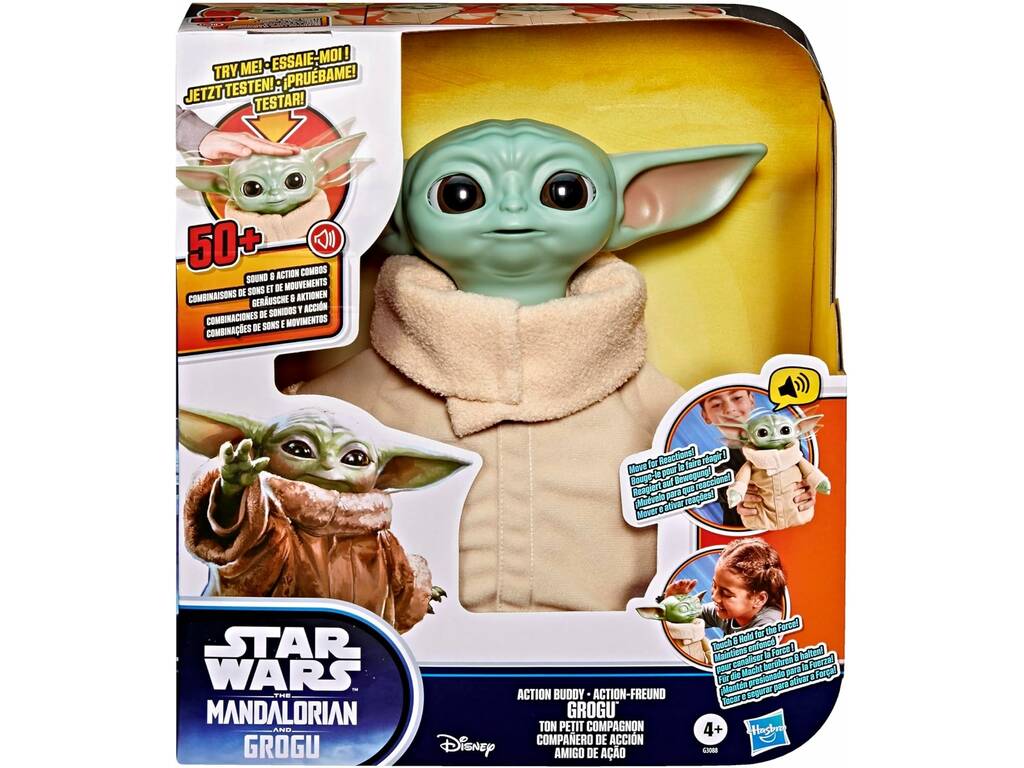 Star Wars The Mandalorian And Grogu Bambola Interattiva Grogu Compagno d'Azione da 26 cm