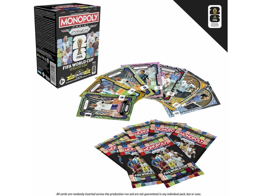 Monopoly Panini Prizm Gioco Coppa del Mondo FIFA Confezione da 6 bustine