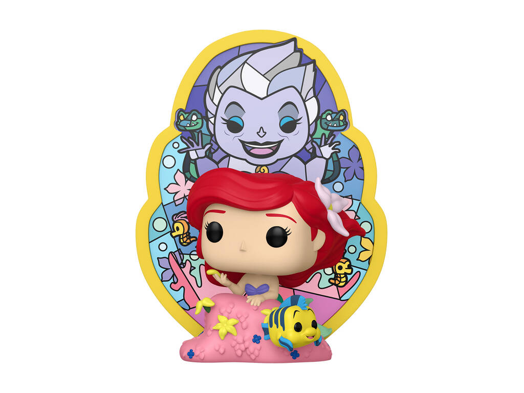 Funko Pop Deluxe La Sirenetta Figura Ariel con vetrata