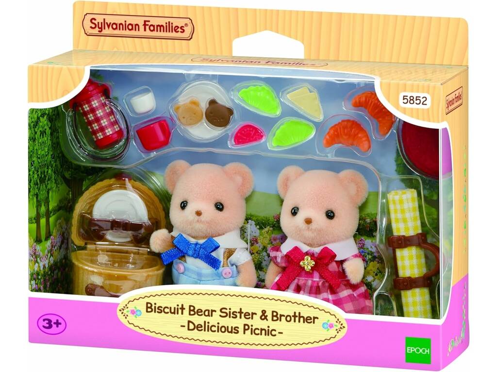 Sylvanian Families Pack Hermanos Biscuit Bear de Picnic