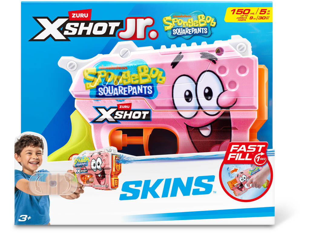 Zuru X-Shot Jr. Bob Esponja Lançador de Água Skins