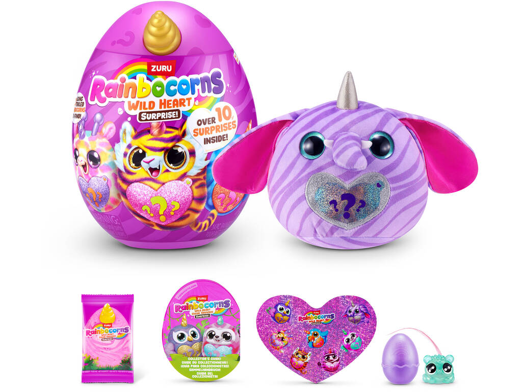 Zuru Rainbocorns Wild Heart Coeur Sauvage Œuf avec peluche surprise et accessoires
