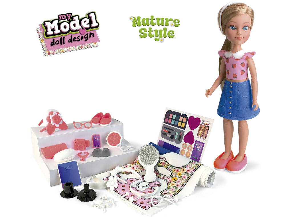 My Model Doll Design Pack Nature Style Poupée avec tenues et accessoires