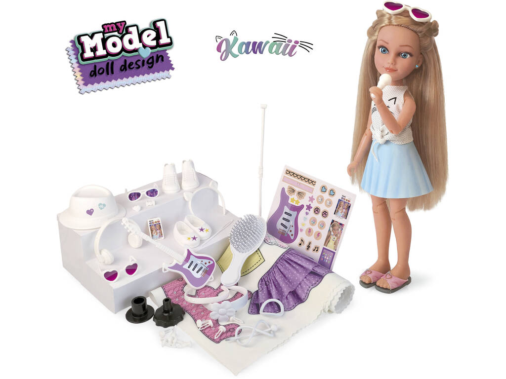 Pack de création My Model Doll Poupée kawaii avec tenues et accessoires
