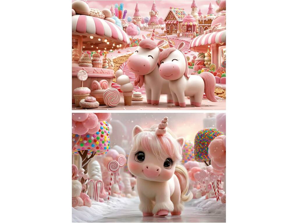 Puzzle 2X48 Unicornios Dulces