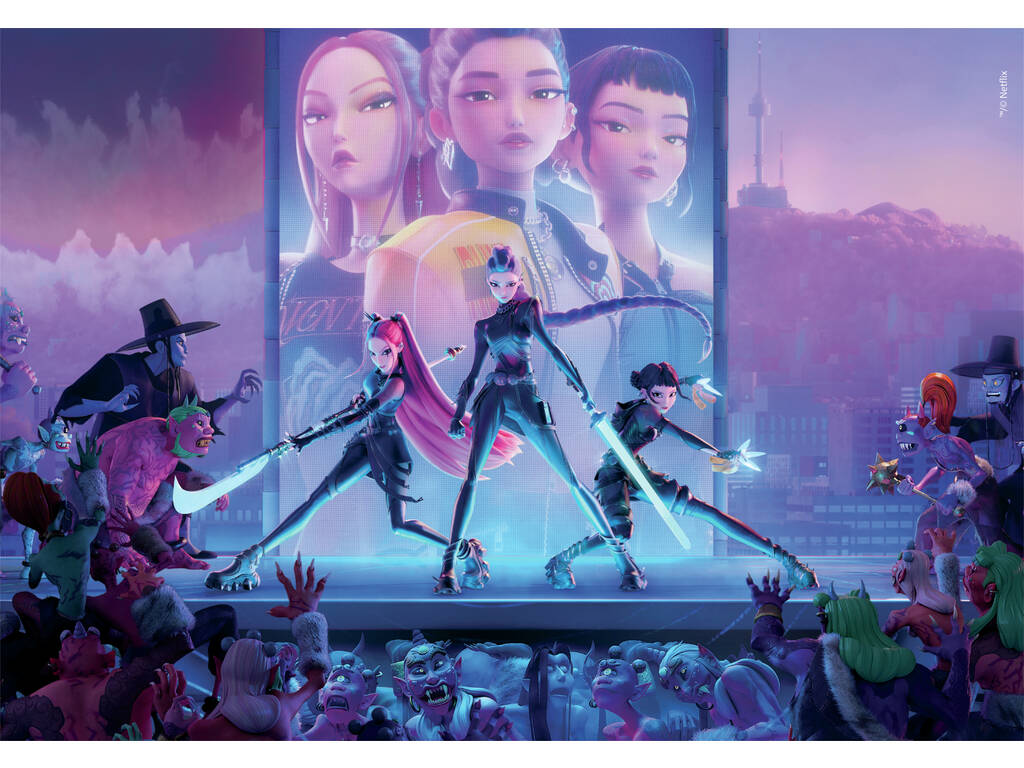 Puzzle 1000 K-Pop Demon Hunters con Póster