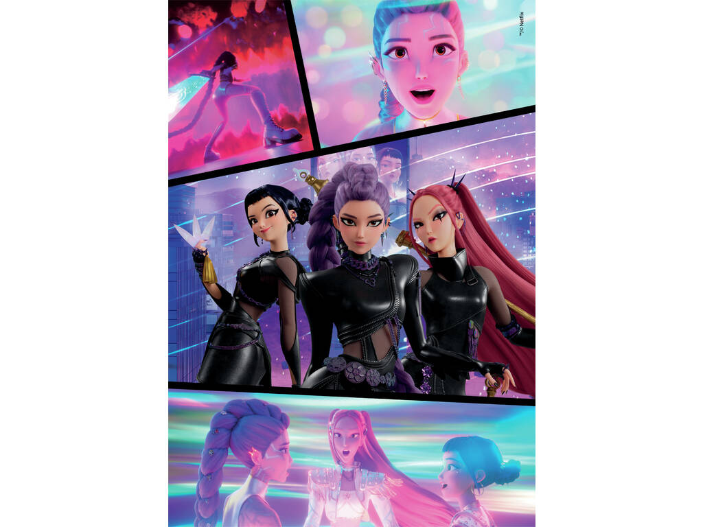 Puzzle Super 300 K-Pop Demon Hunters Rumi, Zoey y Mira