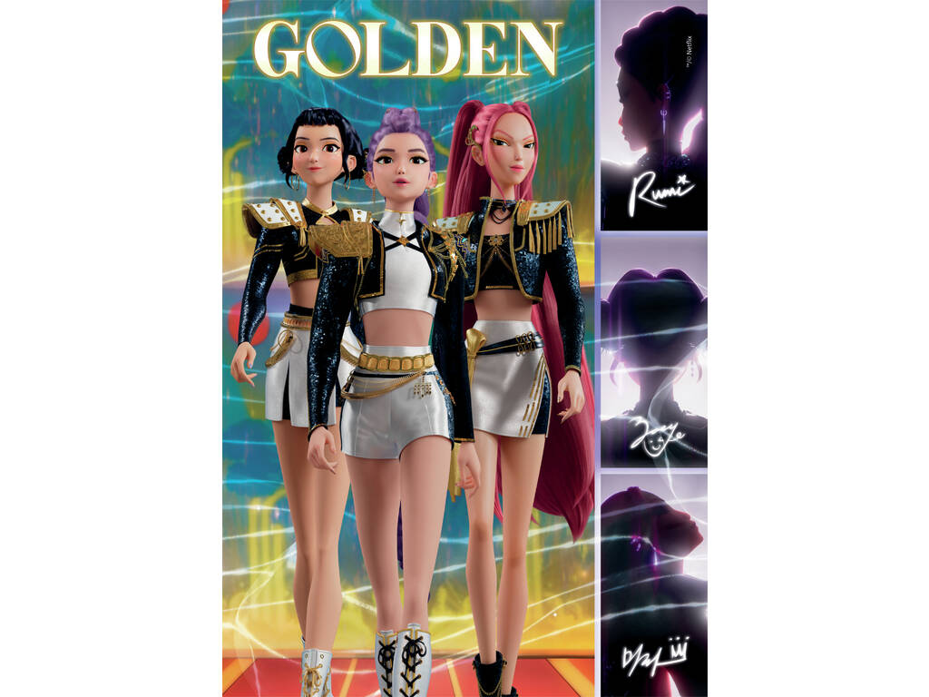 Puzzle Super 180 K-Pop Demon Hunters Golden Rumi, Zoey y Mira