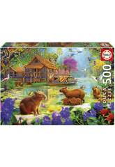 Puzzle 500 Il Villaggio dei Capibara