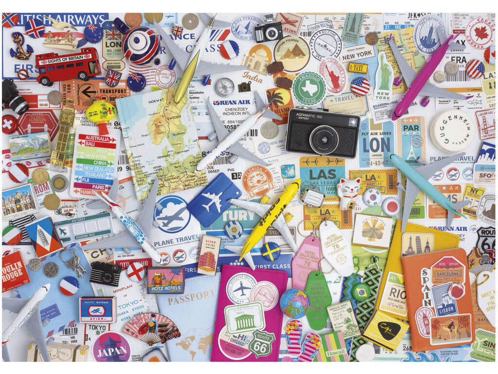 Puzzle 1000 pièces Collages de voyages