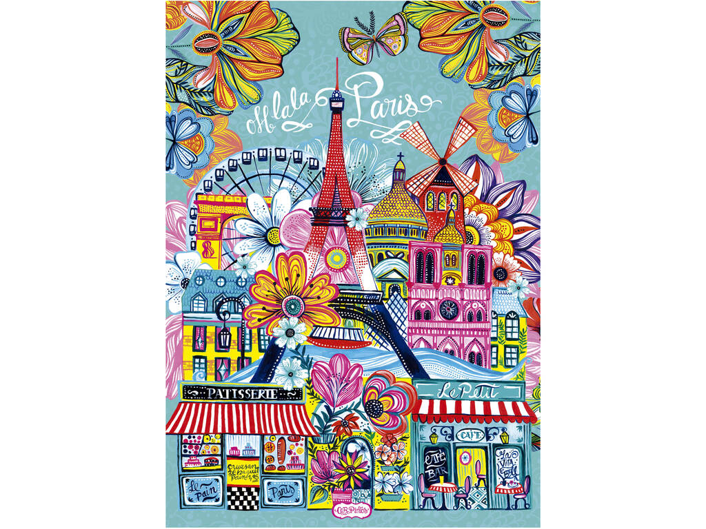 Puzzle 1000 pièces Paris, Wonderlust By Car Pintos