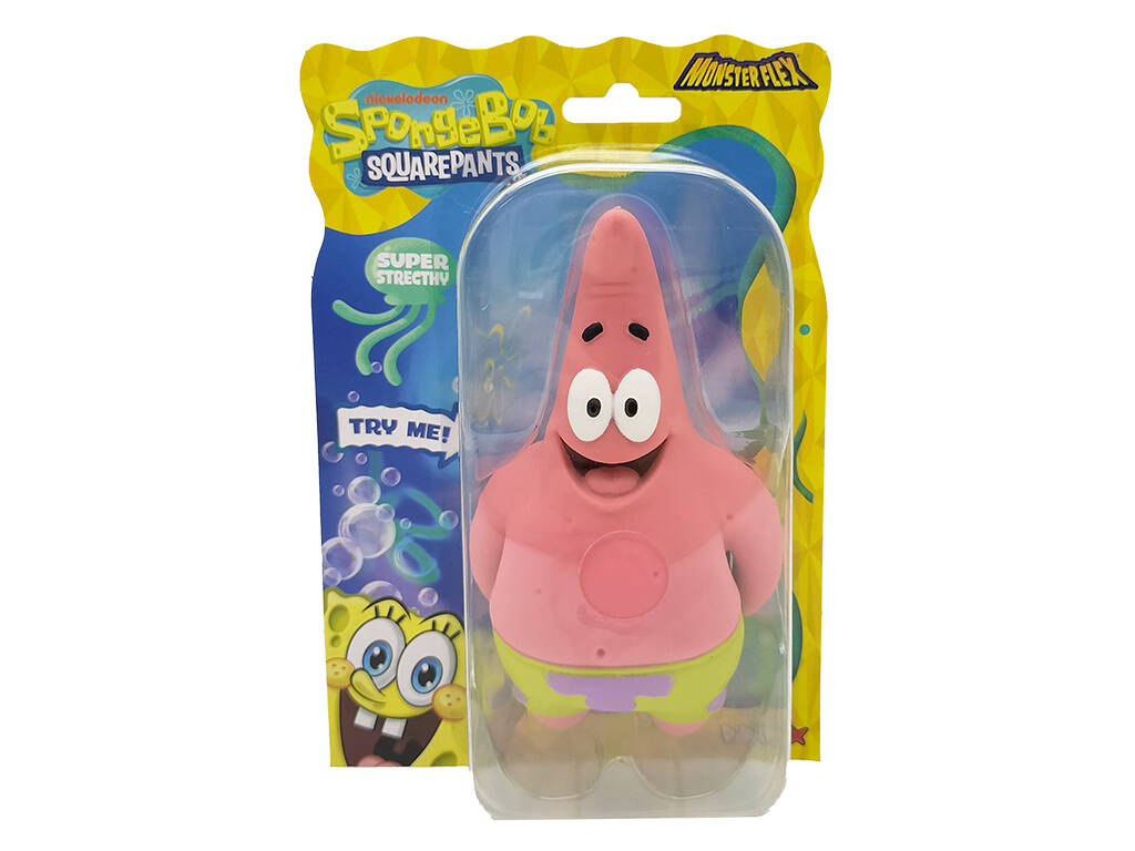 Monster Flex Bob Esponja Figura Elástica de 10 cm